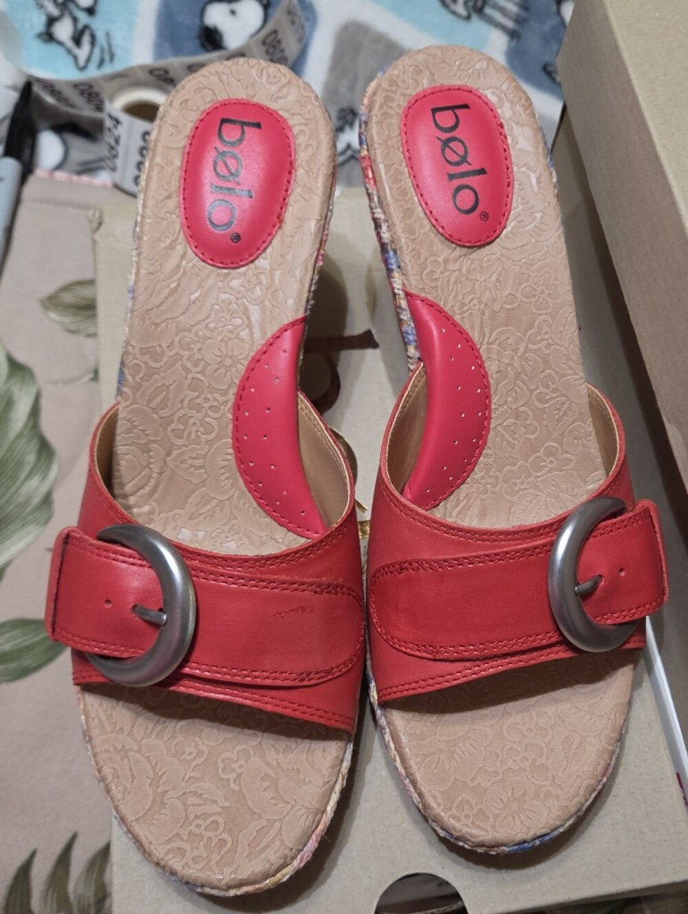 #269 Bolo-Zetta Slip On Wedged Sandals,sz.10 Asst.Colors Avail - Picture 5 of 11